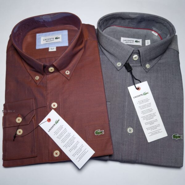 LACOSTE Camisas Manga Larga Talla S, M, L, XL