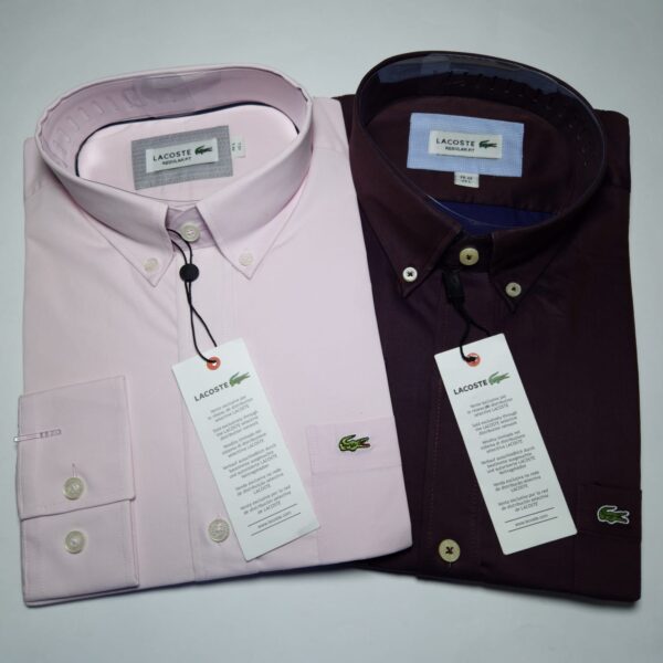 LACOSTE Camisas Manga Larga Talla S, M, L, XL